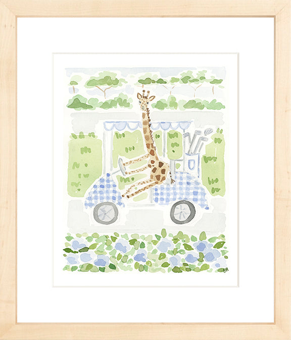 The "Golf Cart Giraffe" Fine Art Print