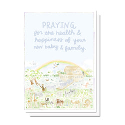 Noah's Ark Baby Prayers Card