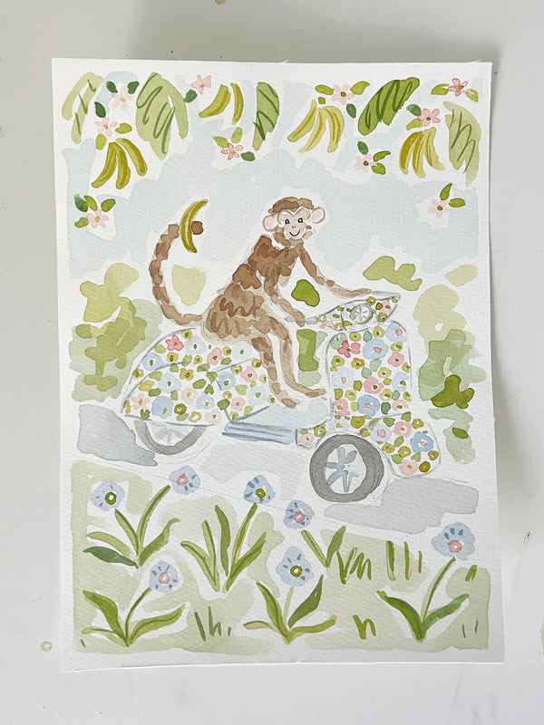 Monkey Business Menagerie, Original 7x10