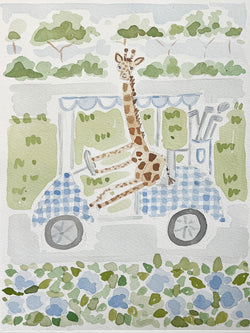 Golf Cart Menagerie, Original 7x10