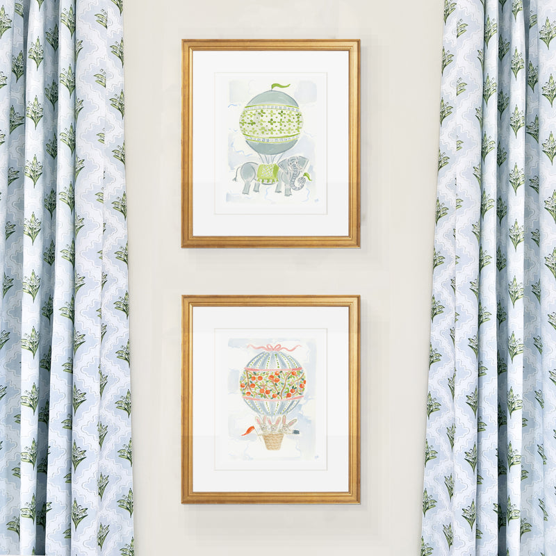 The "Hot Air Balloon Menagerie Bunnies" Fine Art Print