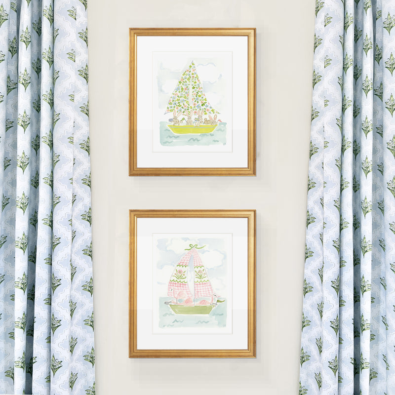 The "Sailboat Menagerie Bunnies" Fine Art Print