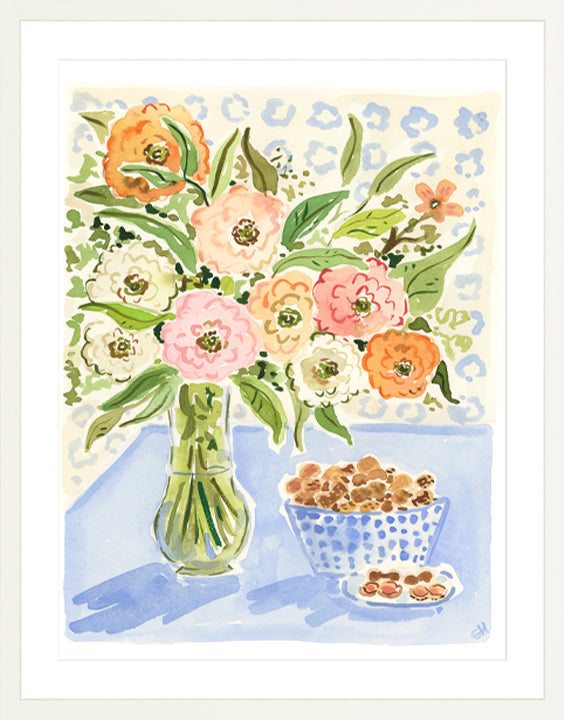 The "Mr. Smitty's Boiled Peanuts" Flower Tablescape Series, Fine Art Print