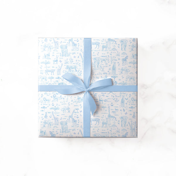 Safari Blue Gift Wrap