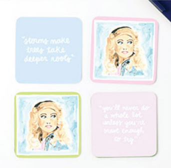 We Love Dolly Coasters, Set of 4