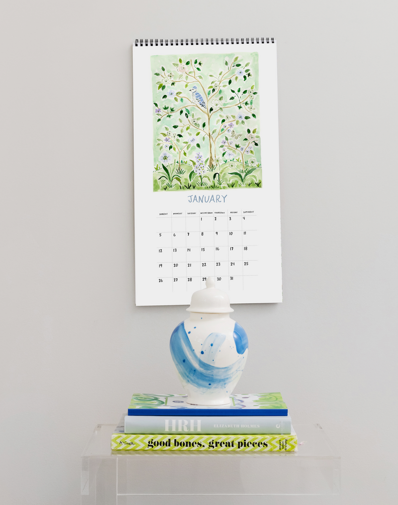 2025 Wall Calendar, Chinoiserie Edition