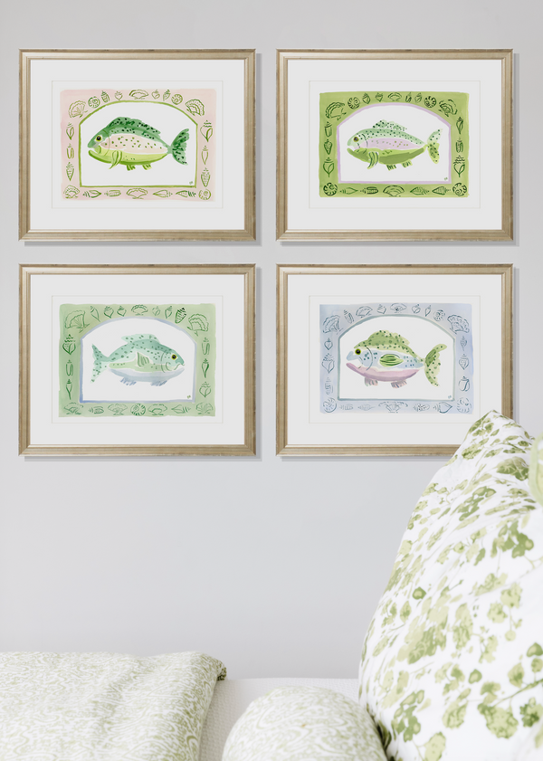 The "Rainbow Fish Green" Fine Art Print