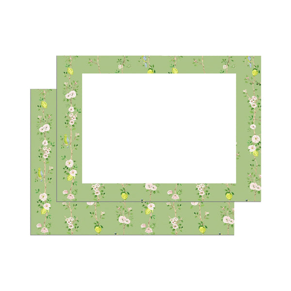 Chinoiserie Green Stationery Set