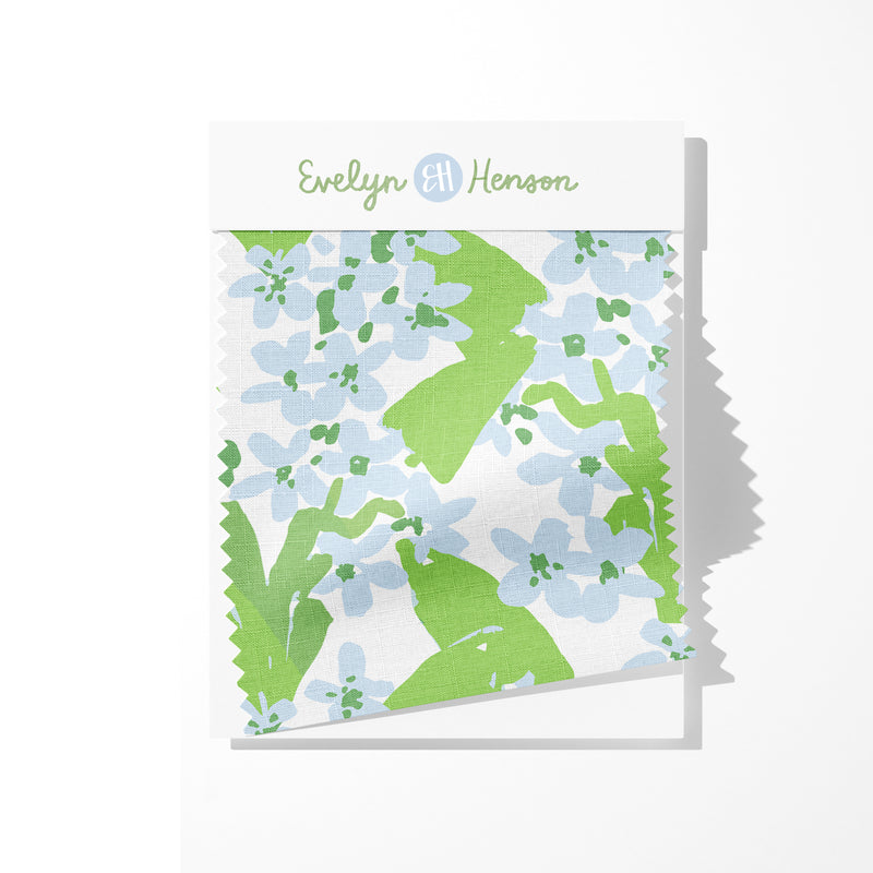 Sunshine Petals Fabric- Blue