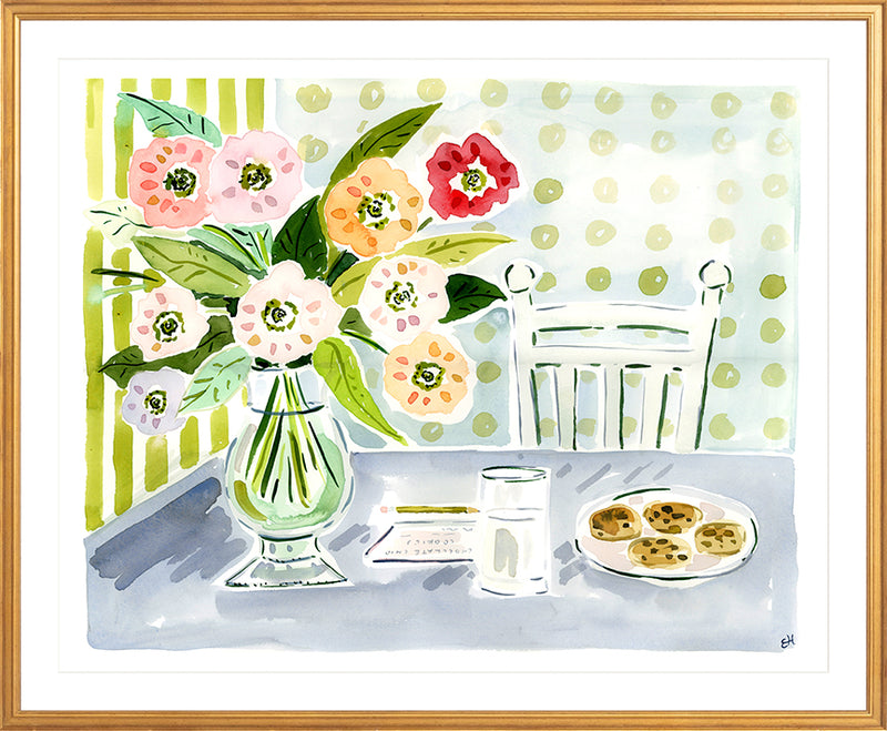 The "Cookies for Mimi" Flower Tablescape Series, Fine Art Print