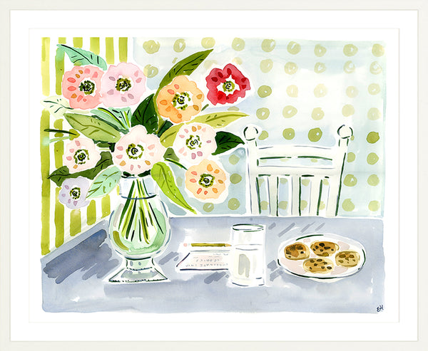 The "Cookies for Mimi" Flower Tablescape Series, Fine Art Print