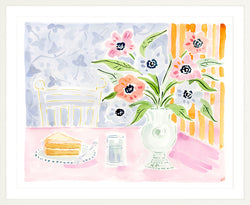 The "Nell's Carrot Cake" Flower Tablescape Series, Fine Art Print