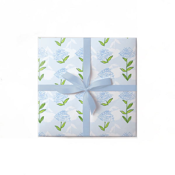 Tory Blue Floral Gift Wrap