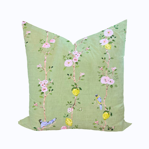 Chinoiserie in Green Pillow
