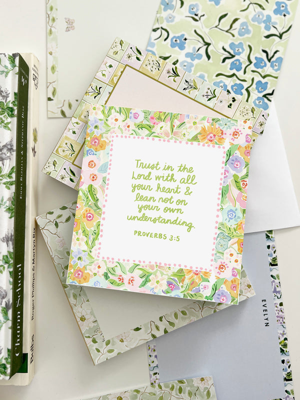 Proverbs 3:5 Watercolor Verse Card