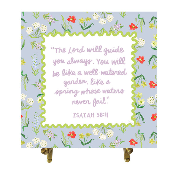 Isaiah 58:11 Watercolor Verse Card