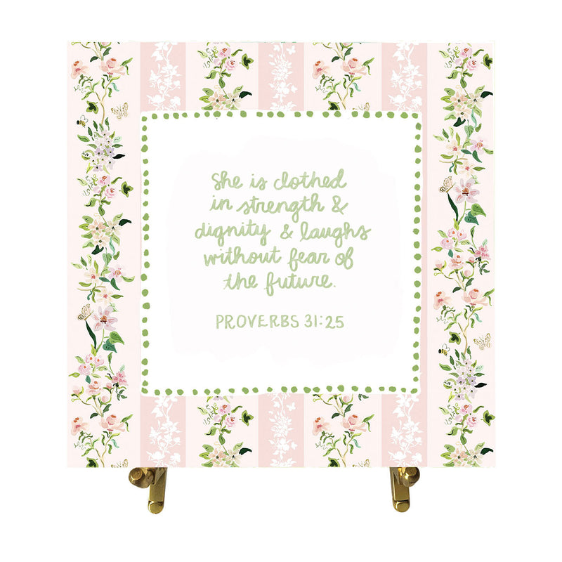 Proverbs 31:25 Watercolor Verse Card