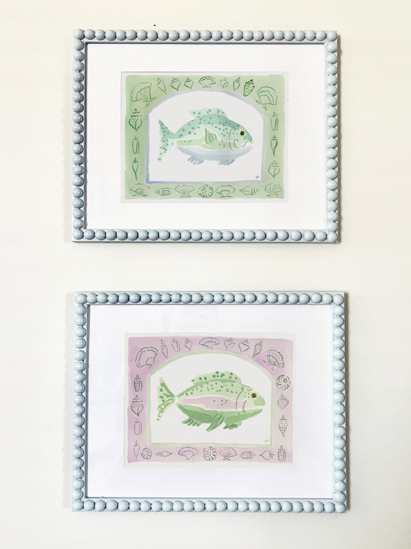 The "Rainbow Fish Seafoam" Fine Art Print