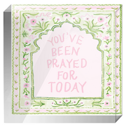 Prayed For Today, Pink Acrylic Block