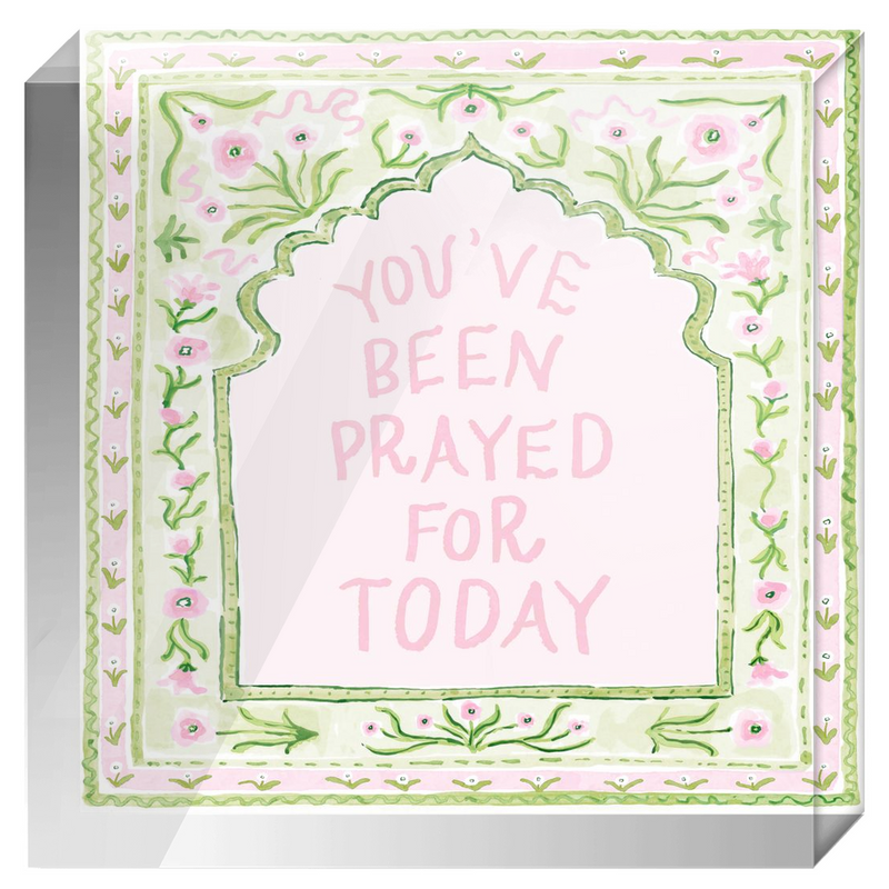 Prayed For Today, Pink Acrylic Block