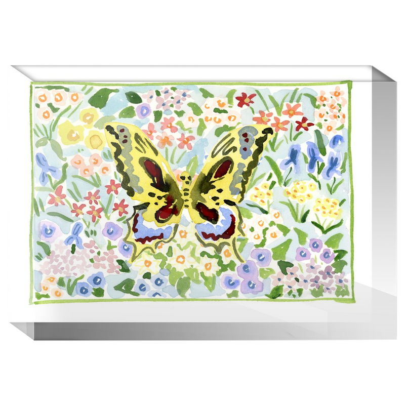 Butterfly Jardin Acrylic Block