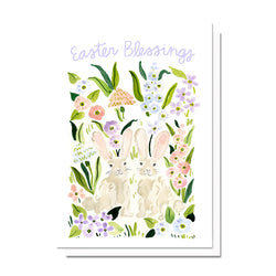 Easter Blessings Bunnies Card