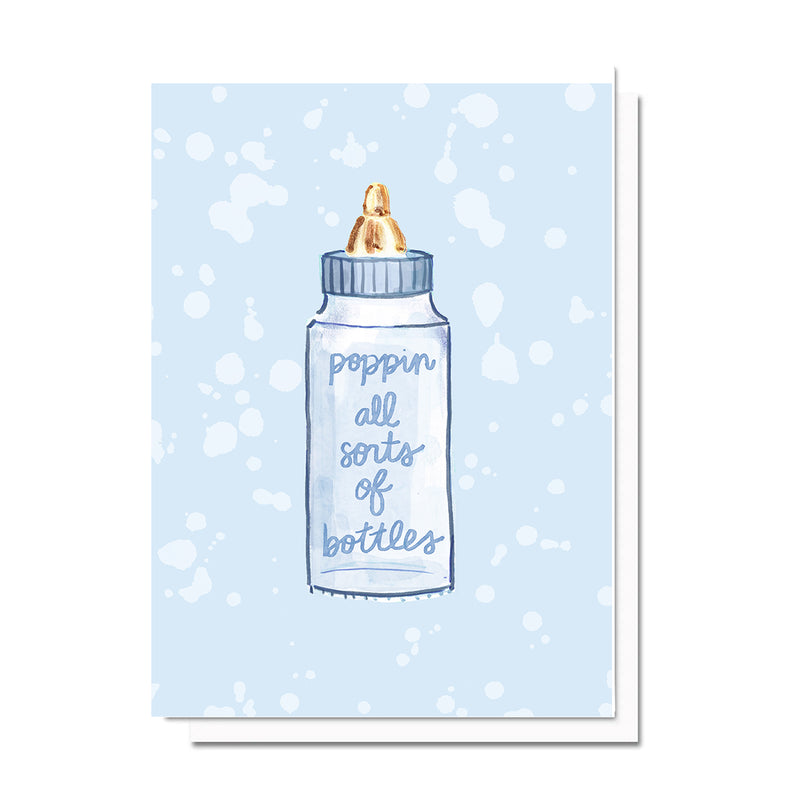 Poppin' Bottles Baby Card