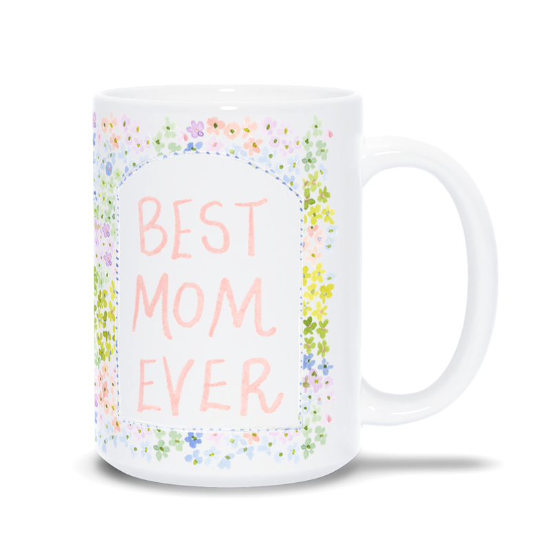 Floral Best Mom Ever Mug