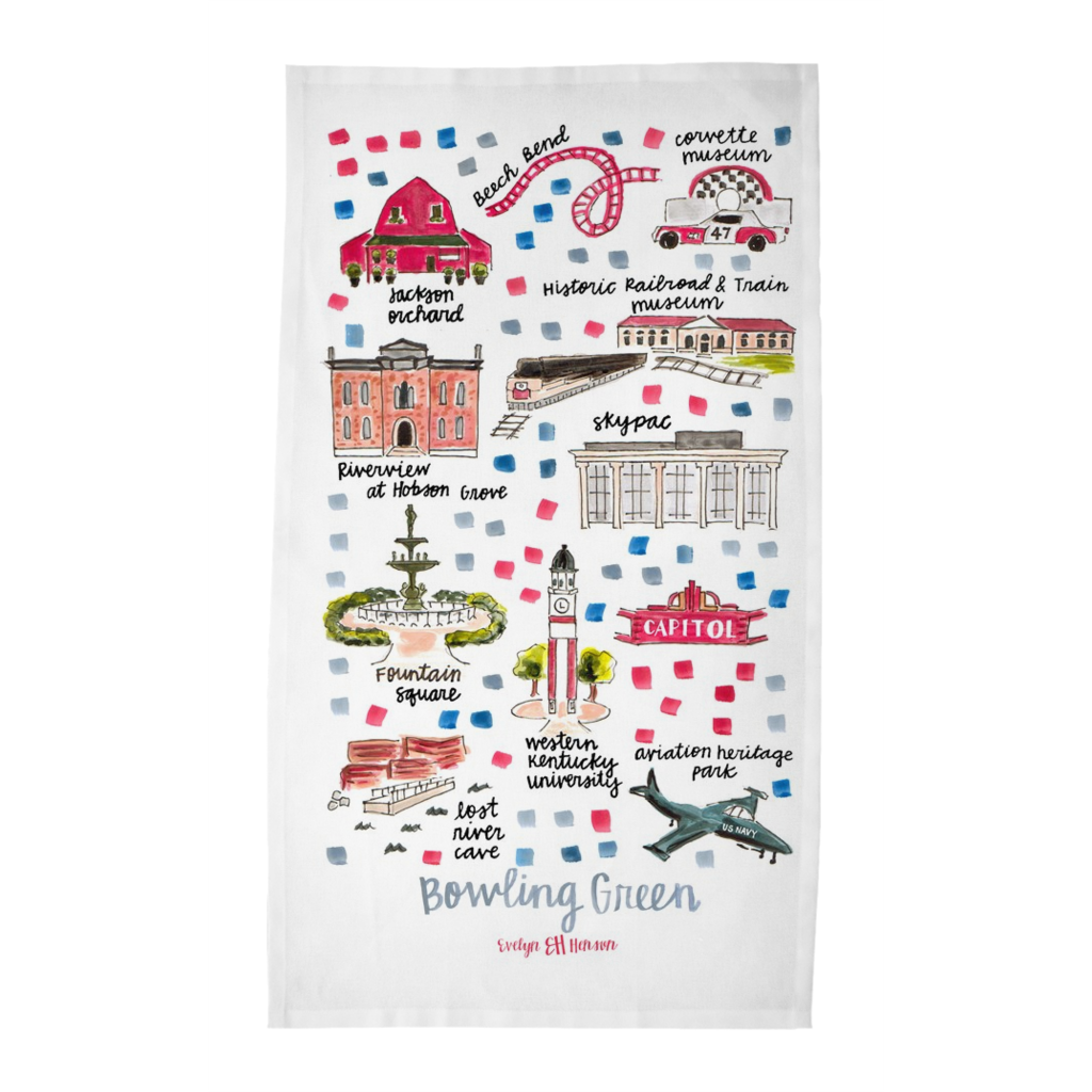 Louisville, KY Tea Towel – Evelyn Henson