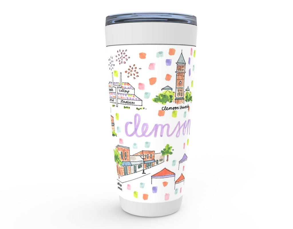 Clemson Map Insulated Water Bottle – True Orange Boutique